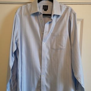 JosABank Slim Signature Blue Non Iron Dress Shirt